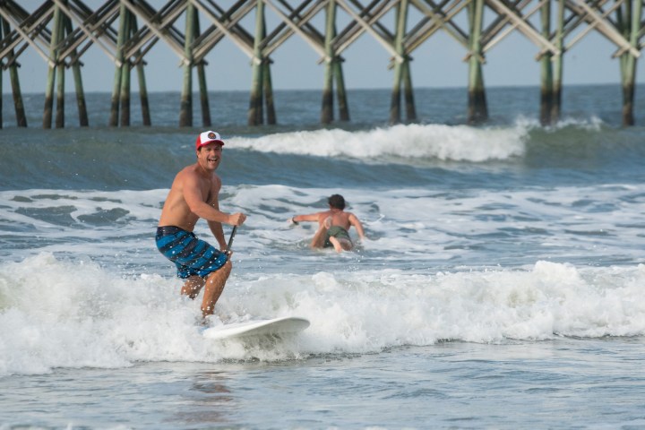 Man on paddle board