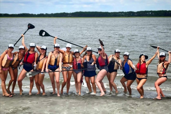 A group on the beach