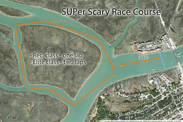 map of the SUPer Scary Race Course
